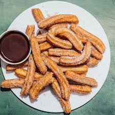 Churros with chocolate dip sauce